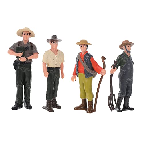 LRXIYODE 4 Stück Imitierte Figuren Realistische Miniaturmodelle für Mikrolandschaften Lernspielzeug für Dekoration für Bauernhöfe und von LRXIYODE