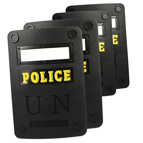 LRXIYODE 4 Stück Kind Schild Gefälscht Polizeizubehör Für Party Polizeischild Für Junge Schilde Für Polizisten-Rollenspiel-Tool Plastik Dark Grey LRXIYODE 4 Stück Kind Schild Gefälscht Polizeizubehör Für Party Polizeischild Für Junge Schilde Für Polizisten-Rollenspiel-Tool Plastik Dark Grey von LRXIYODE