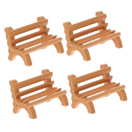 LRXIYODE 4 Stück Maßstab Kleine Möbel Figurine Garten Deko Puppenhaus Zubehör für Landschaftsmodell und Micro Layout von LRXIYODE