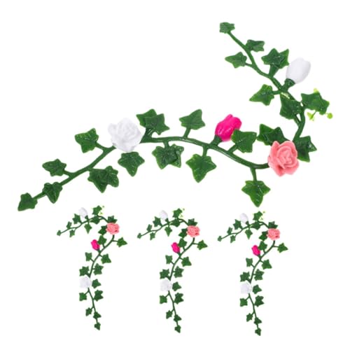 LRXIYODE 4stücke Teiliges Puppenhaus Blumen Girlande Künstliche Rosenranken Für Miniaturgärten Und Dekoration Für Puppenhäuser Und Modelleisenbahnen LRXIYODE 4stücke Teiliges Puppenhaus Blumen Girlande Künstliche Rosenranken Für Miniaturgärten Und Dekoration Für Puppenhäuser Und Modelleisenbahnen von LRXIYODE