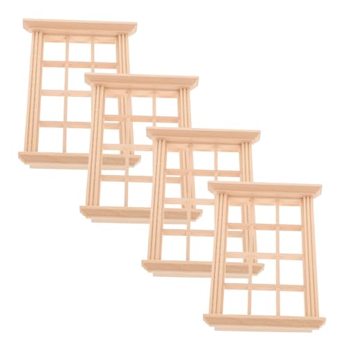 LRXIYODE 4 Stück Puppenhaus Fensterrahmen Teiliges aus Naturbelassenem Holz Miniatur Fenster für DIY Puppenhaus Zubehör Dekorative Realistische Puppenhausmöbel für Kleinkinder LRXIYODE 4 Stück Puppenhaus Fensterrahmen Teiliges aus Naturbelassenem Holz Miniatur Fenster für DIY Puppenhaus Zubehör Dekorative Realistische Puppenhausmöbel für Kleinkinder von LRXIYODE
