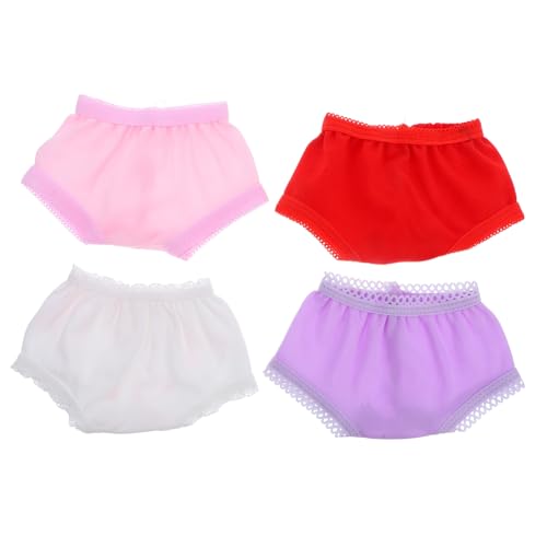 LRXIYODE 4 Stück Puppenunterhosen für Puppen Wiederverwendbare Unterwäsche Weiß Rot und Zufälliger Stil Puppenzubehör Waschbar und Langlebig LRXIYODE 4 Stück Puppenunterhosen für Puppen Wiederverwendbare Unterwäsche Weiß Rot und Zufälliger Stil Puppenzubehör Waschbar und Langlebig von LRXIYODE