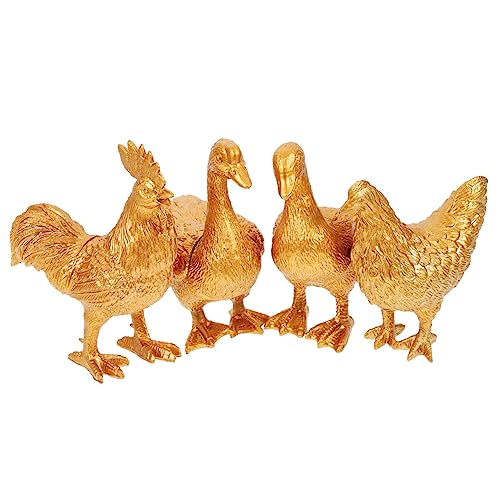 LRXIYODE 4 Stück Simulationstiermodell Hühnerspielzeug Einhorn Tiere Henne Figur Figuren Tierisches Kindertierspielzeug Goldene Tierstatue Bauernspielzeug Plastik LRXIYODE 4 Stück Simulationstiermodell Hühnerspielzeug Einhorn Tiere Henne Figur Figuren Tierisches Kindertierspielzeug Goldene Tierstatue Bauernspielzeug Plastik von LRXIYODE