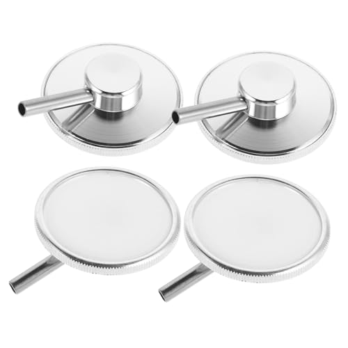 LRXIYODE 4 Stück -Stethoskopkopf Kinderstethoskope Bruststück für Kleinkinder Rollenspielzubehör Kinderstethoskope Modell Bruststück Rostfreier Stahl Silver von LRXIYODE