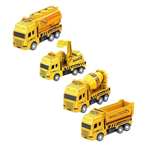 LRXIYODE 4 Stück Technikfahrzeug zurückziehen Mini Auto Fahrzeuge für kinderspielzeug BAU-LKW-Modell für Kleinlastkraftwagen mit Reibungsantrieb Plastik Yellow LRXIYODE 4 Stück Technikfahrzeug zurückziehen Mini Auto Fahrzeuge für kinderspielzeug BAU-LKW-Modell für Kleinlastkraftwagen mit Reibungsantrieb Plastik Yellow von LRXIYODE