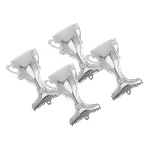 LRXIYODE 4 Stück Teiliges Aluminiumfolie Pokal Ballon Silber Partydeko für Abschlussfeier Langlebig Formstabil für Innen und Außen Festliche Deko für Jugendpartys LRXIYODE 4 Stück Teiliges Aluminiumfolie Pokal Ballon Silber Partydeko für Abschlussfeier Langlebig Formstabil für Innen und Außen Festliche Deko für Jugendpartys von LRXIYODE