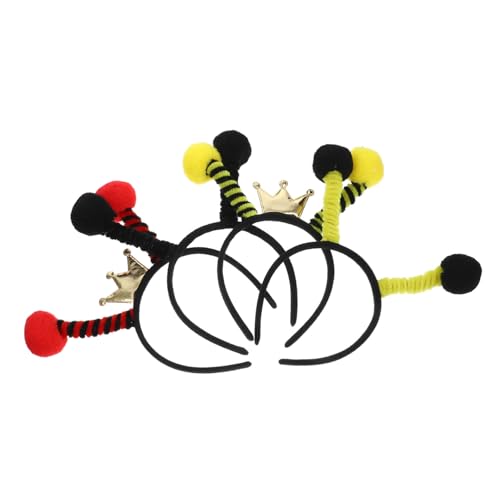 LRXIYODE 4 Stück Teiliges Bienen Haarreif mit Fühlern Farbenfrohe Party Kopfschmuck Leicht und Bequem für Kostümfest Halloween und Bienen Mottoparty Zubehör LRXIYODE 4 Stück Teiliges Bienen Haarreif mit Fühlern Farbenfrohe Party Kopfschmuck Leicht und Bequem für Kostümfest Halloween und Bienen Mottoparty Zubehör von LRXIYODE