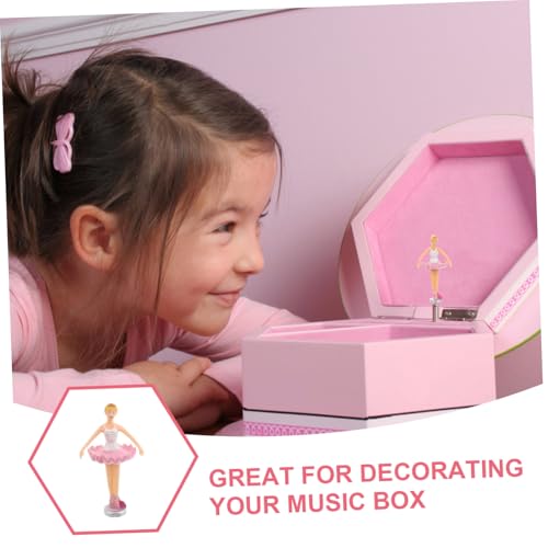 LRXIYODE 4 Stück Teiliges Drehbare Ballerina Prinzessinnen Figuren Musikbox Zubehör Zauberhafte Glasfiguren Sammler Dekoration für Tanzende Schmuckschatullen von LRXIYODE