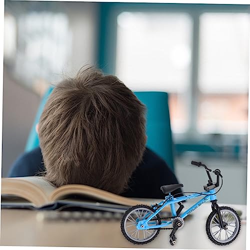 LRXIYODE 4 Stück Teiliges Finger Bike Miniatur Vintage Doppelstangen Fahrräder in Gelb Blau Schwarz Orange für Finger Sport Fans Geschenk und Dekoration von LRXIYODE