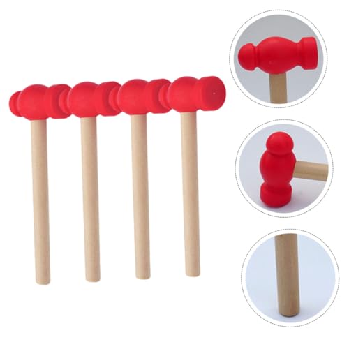 LRXIYODE 4 Stück Teiliges Hammer aus Holz Pädagogisch Sicher Poliert Flexibel Fördernd Langlebig und Vielseitig für Drinnen als für Jungen und Mädchen LRXIYODE 4 Stück Teiliges Hammer aus Holz Pädagogisch Sicher Poliert Flexibel Fördernd Langlebig und Vielseitig für Drinnen als für Jungen und Mädchen von LRXIYODE