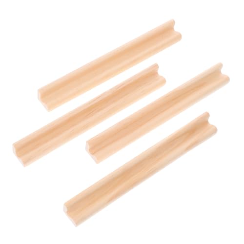 LRXIYODE 4 Stück Teiliges Holz Domino Rack Stabile Holzständer für Buchstaben und Dominosteine Vielseitige DIY Holz Base für Karten und Kreative Spielzeugpräsentation von LRXIYODE