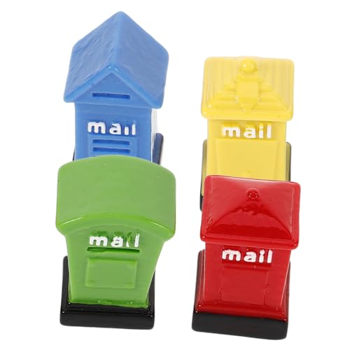 LRXIYODE 4 Stück Teiliges Mini Briefkasten aus Langlebigem Resin Wetterfestes Landschaftsdekor für Sandtisch Garten und Puppenhaus Buntes Miniatur Modell für Kreative Wohn und LRXIYODE 4 Stück Teiliges Mini Briefkasten aus Langlebigem Resin Wetterfestes Landschaftsdekor für Sandtisch Garten und Puppenhaus Buntes Miniatur Modell für Kreative Wohn und von LRXIYODE