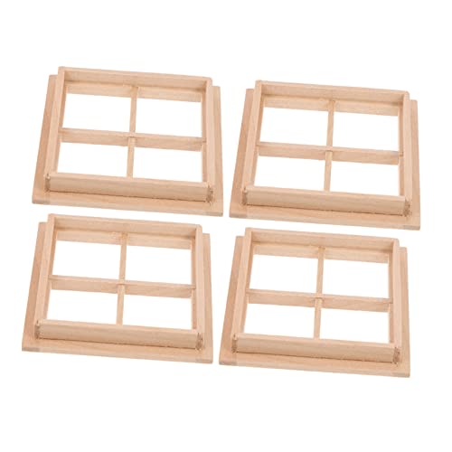 LRXIYODE 4 Stück Teiliges Mini Fensterrahmen aus Holz Realistische Puppenhaus Dekoration Multifunktionale Miniatur Fenster Ornamente für DIY Puppenhaus Zubehör und Miniatur Landschaften LRXIYODE 4 Stück Teiliges Mini Fensterrahmen aus Holz Realistische Puppenhaus Dekoration Multifunktionale Miniatur Fenster Ornamente für DIY Puppenhaus Zubehör und Miniatur Landschaften von LRXIYODE