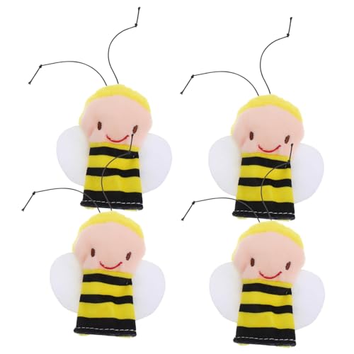 LRXIYODE 4 Stück Teiliges Plüsch Bienen Fingerpuppen Weiche Stofftier Handpuppen für Interaktives Lernspielzeug für Kleinkinder Kuscheliges für Erzählspiele und Klassenzimmer LRXIYODE 4 Stück Teiliges Plüsch Bienen Fingerpuppen Weiche Stofftier Handpuppen für Interaktives Lernspielzeug für Kleinkinder Kuscheliges für Erzählspiele und Klassenzimmer von LRXIYODE