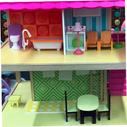 LRXIYODE 4 Stück Teiliges Puppenhaus Miniatur Wasserhahn Silberne Miniatur Küchen und Badezimmerarmatur Realistisches DIY Zubehör für Puppenhaus Badezimmer und Küche Kunststoff von LRXIYODE