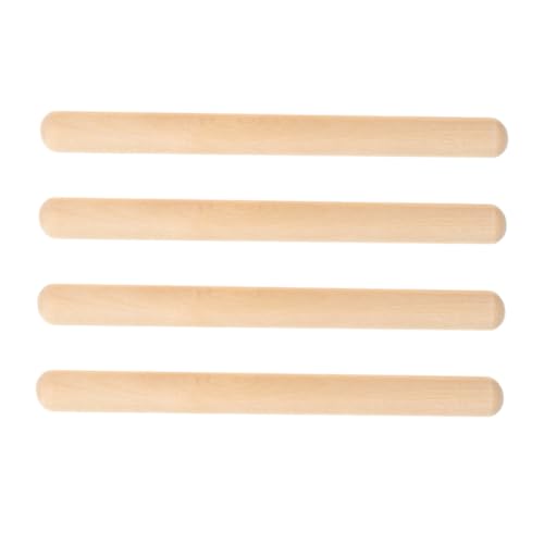 LRXIYODE 4 Stück Teiliges Rhythmus Sticks aus Holz Stabile Percussion Instrumente für Geruchlos und Sicher für Musikalische Früherziehung und Rhythmisches Lernen von LRXIYODE