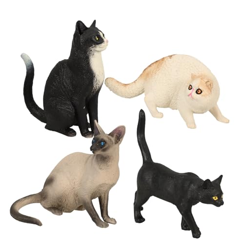 LRXIYODE 4 Stück Teiliges Set Lebensechte Katzenfigur Realistisches Katzenmodell für Garten und Zimmerdekoration für Bildungszwecke aus Stabilem Gefertigt LRXIYODE 4 Stück Teiliges Set Lebensechte Katzenfigur Realistisches Katzenmodell für Garten und Zimmerdekoration für Bildungszwecke aus Stabilem Gefertigt von LRXIYODE
