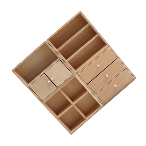 LRXIYODE 4 Stück Teiliges Set Miniaturmöbel für Puppenhäuser DIY Holzschrank und Bücherregal Vielseitiges Zubehör für Kreative Szenen und Dekoration für Familienaktivitäten LRXIYODE 4 Stück Teiliges Set Miniaturmöbel für Puppenhäuser DIY Holzschrank und Bücherregal Vielseitiges Zubehör für Kreative Szenen und Dekoration für Familienaktivitäten von LRXIYODE