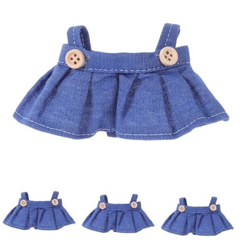 LRXIYODE 4 Stück Teiliges Stoff-Outfits für Plüschpuppen Weiche Overalls mit Rock Modische Puppenkleidung Präzise und Vielseitig für Kreatives Ankleiden und Cosplay von LRXIYODE