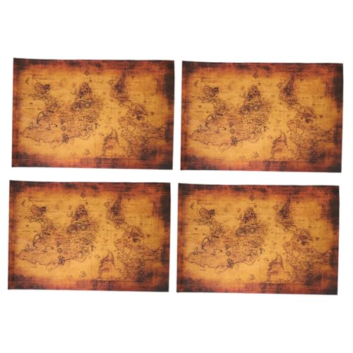 LRXIYODE 4 Stück Vintage Piraten Schatzkarten aus Papier für Tischspiele Leicht Tragbar Fördert Kreatives Denken Problemlösung und Zusammenarbeit für Piraten-Partys und Schatzsuchen LRXIYODE 4 Stück Vintage Piraten Schatzkarten aus Papier für Tischspiele Leicht Tragbar Fördert Kreatives Denken Problemlösung und Zusammenarbeit für Piraten-Partys und Schatzsuchen von LRXIYODE