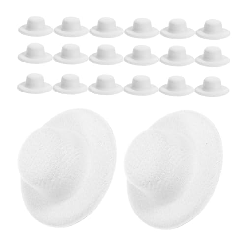 LRXIYODE 40 Stück Handgefertigte Zylinderhüte Miniaturhüte Kleine Puppenkopfbedeckungen Puppenzylinder Kleine Puppenkappen Bastelzylinder Miniatur Puppenkopfbedeckungen von LRXIYODE