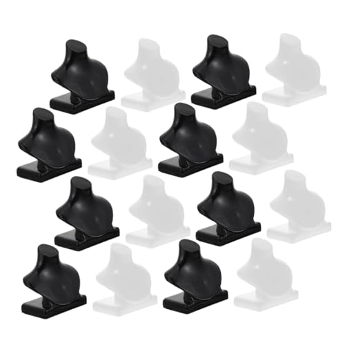 LRXIYODE 40 Stück Miniatur Schmuckhalter für Puppenhaus Mannequin Schmuckdisplay Kleiner Halskettenhalter für Rollenspiel Dekoratives Tischdisplay in Weiß und Schwarz von LRXIYODE