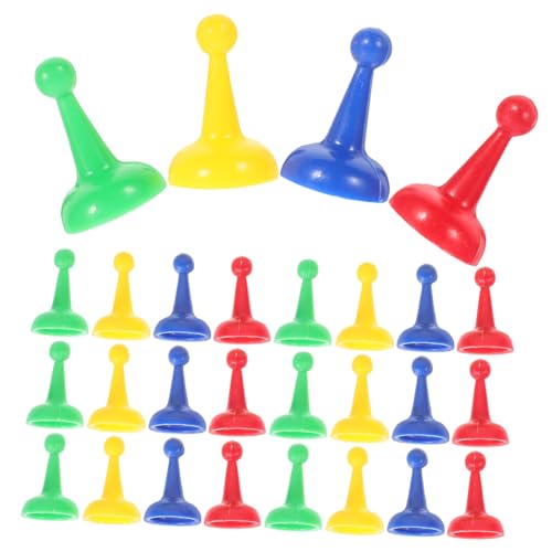 LRXIYODE 40 Stück Teiliges Farbiges Plastik Schachfiguren Kleine Spielsteine für Brettspiele Leicht und Tragbar Zubehör für Gesellschaftsspiele Ersatzteile für Schachspiele in Rot Blau Grün von LRXIYODE