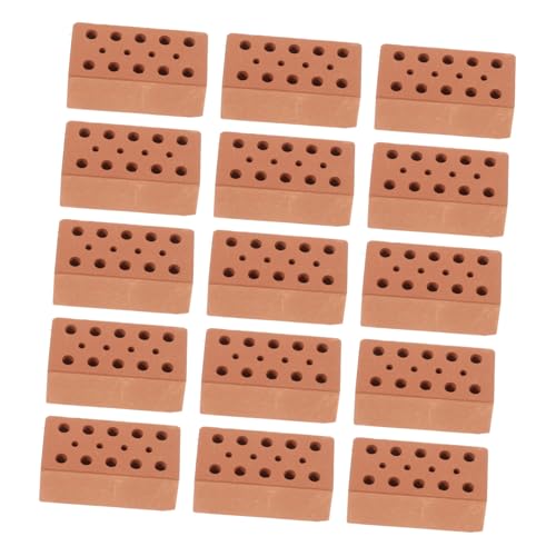 LRXIYODE 40 Stück Teiliges Miniatur Mehrfachlöchern Realistische Miniaturziegel für DIY Modellbau Sandtisch Puppenhaus und Kinderbauprojekte von LRXIYODE