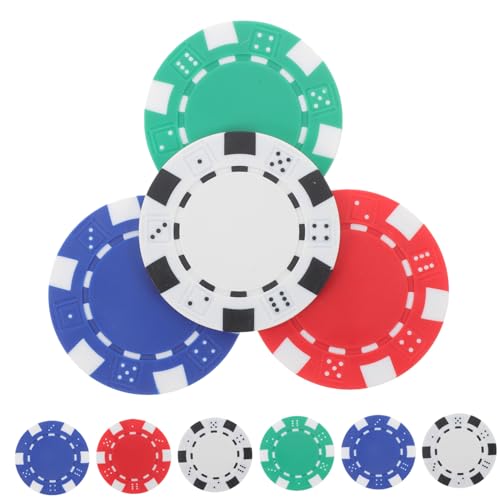 LRXIYODE 40 Stück Teiliges Poker Chip aus Kunststoff Stapelbar Farblich Sortiert Leicht Robust für Zuhause Club Partys und Spiele Zählchips und Spielmarken für Poker und Lernzwecke von LRXIYODE