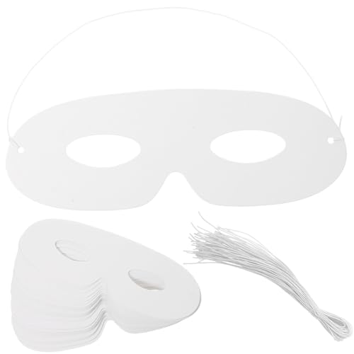 LRXIYODE 40 Stück Teiliges Weiße Halbe Papiermasken zum Bemalen DIY Augenmasken für Maskerade Halloween Cosplay und für Kreative Handarbeit und Partys LRXIYODE 40 Stück Teiliges Weiße Halbe Papiermasken zum Bemalen DIY Augenmasken für Maskerade Halloween Cosplay und für Kreative Handarbeit und Partys von LRXIYODE