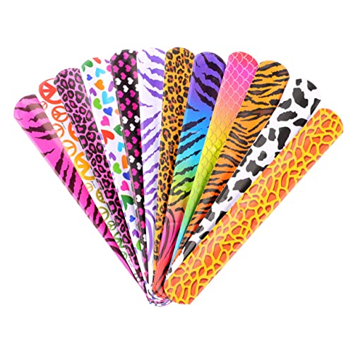 LRXIYODE 45 Stück Teiliges Schnapparmband Bunte Tiermotive Robuste Wrist Slap Bracelets Einfach Anzuziehen als Geburtstagsmitbringsel und Partyzubehör für Mädchen und Jungen von LRXIYODE