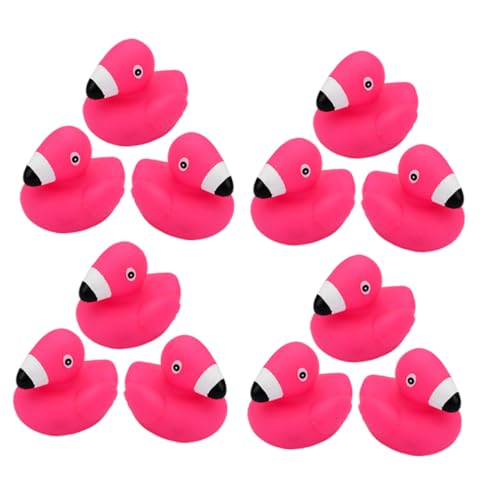 LRXIYODE 48 Stück Teiliges Flamingo Badewannenspielzeug für Bunte Tierform Bade Wasserspielzeuge Quiekende Badeenten für Sensorisches Schwimmend und Leicht Handhabbar von LRXIYODE