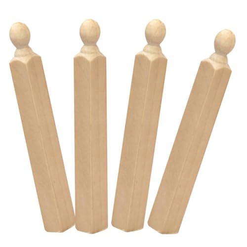 LRXIYODE 4Stücke Holzsäulen Für Puppenhaus Dekorative Holzsäulen Für Dollhouse DIY Für Treppen Und Garten Szenen Puppenhaus Zubehör von LRXIYODE