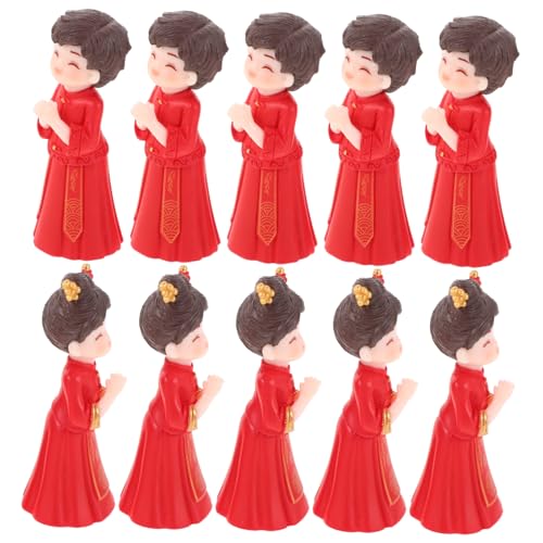 LRXIYODE 5 Paare Chinesische Hochzeitsfiguren Traditionelle Brautpaar-statuen in Miniatur-dekoration für Hochzeitstorten DIY Micro Landscape als Asiatisches Brautpaar-ornament LRXIYODE 5 Paare Chinesische Hochzeitsfiguren Traditionelle Brautpaar-statuen in Miniatur-dekoration für Hochzeitstorten DIY Micro Landscape als Asiatisches Brautpaar-ornament von LRXIYODE