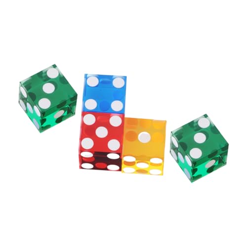 LRXIYODE 5 Stück Acryl Würfel Transparent Punktwürfel Rechtwinklige Kanten Leichtes Spielwürfel Für Brettspiele Party Wettwürfel Outdoor Geeignet Zufällige Farbe Zufällige Farbe LRXIYODE 5 Stück Acryl Würfel Transparent Punktwürfel Rechtwinklige Kanten Leichtes Spielwürfel Für Brettspiele Party Wettwürfel Outdoor Geeignet Zufällige Farbe Zufällige Farbe von LRXIYODE