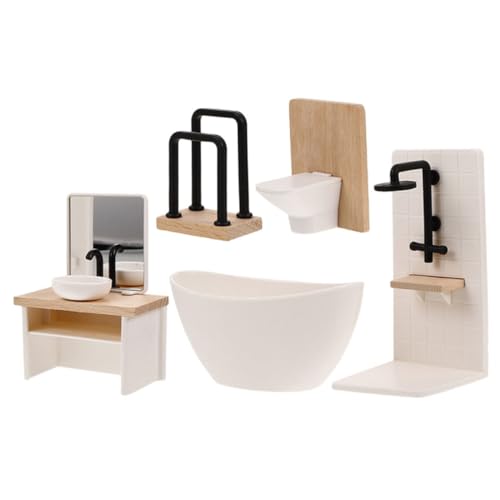 LRXIYODE 5 Stück Badewannenzubehörhalter Badezimmer Puppenhaus Spieldusche Modell Requisite Möbel Waschbecken – Zubehör Zimmerregal Puppe Realistisches Leben Spielhaus LRXIYODE 5 Stück Badewannenzubehörhalter Badezimmer Puppenhaus Spieldusche Modell Requisite Möbel Waschbecken – Zubehör Zimmerregal Puppe Realistisches Leben Spielhaus von LRXIYODE