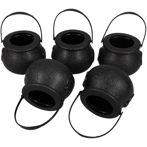 LRXIYODE 5 Stück Halloween-Hexenglas Kessel flackern Anhänger luftdicht Mini kleine halloween dekoartikel Aufbewahrungskorb für Süßigkeiten Halloween-Süßigkeiten-Korb Abs Black LRXIYODE 5 Stück Halloween-Hexenglas Kessel flackern Anhänger luftdicht Mini kleine halloween dekoartikel Aufbewahrungskorb für Süßigkeiten Halloween-Süßigkeiten-Korb Abs Black von LRXIYODE