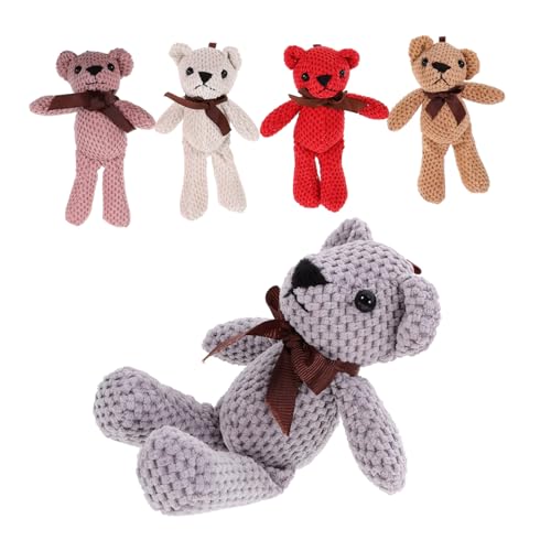 LRXIYODE 5 Stück Plüschspielzeugpuppe Minibären tragen Plüsch Bären Schlüsselanhänger trägt Masse Babygeschenk kinderspielzeug Tiere spielzeuge Stofftierpuppe tierisches Plüschtier von LRXIYODE
