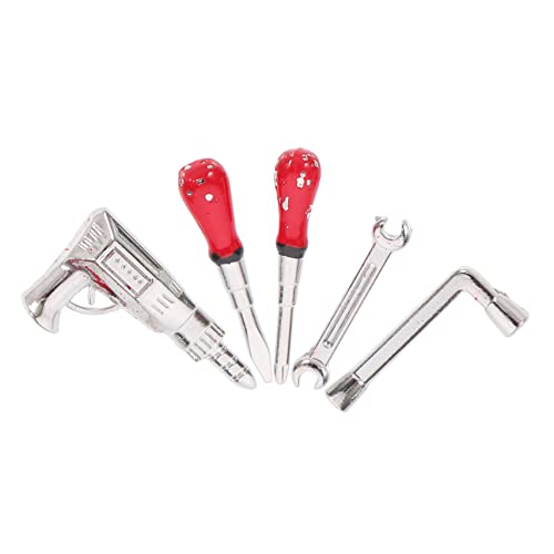 LRXIYODE 5 Stück Puppenhaus-Werkzeuge Mini- -Tool Mini House Prop Mini-hausreparaturwerkzeug Kleine Hausdekoration Modell Eines Miniatur-reparaturwerkzeugs Mini-Ornament Legierung Silver LRXIYODE 5 Stück Puppenhaus-Werkzeuge Mini- -Tool Mini House Prop Mini-hausreparaturwerkzeug Kleine Hausdekoration Modell Eines Miniatur-reparaturwerkzeugs Mini-Ornament Legierung Silver von LRXIYODE