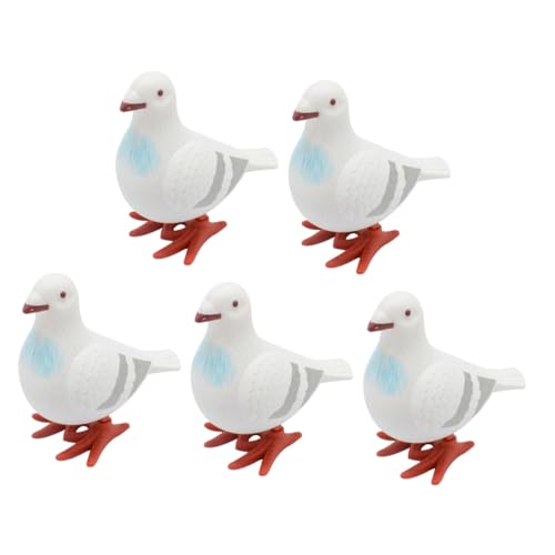 LRXIYODE 5 Stück Teiliges Aufzieh Tauben aus kindgerechtem mechanischem Design Energiesparend und Batteriefrei Kleines Cartoon Modell für Jungen und Mädchen Fördert Koordination und von LRXIYODE