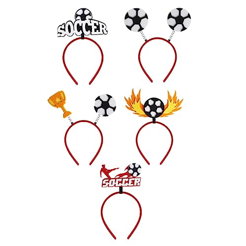 LRXIYODE 5 Stück Teiliges Fußball Stirnband für Fans Sport Haarreifen für Partys Events für Fußball Wettkämpfe Vielseitige Designs für von LRXIYODE