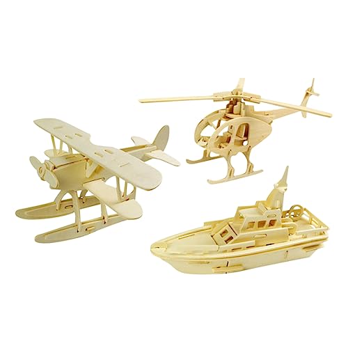 LRXIYODE 5 Stück Teiliges Holzpuzzle für DIY Flugzeug und Patrouillenboot Modell Handgefertigtes Lernspielzeug Hand Auge Koordination und Kreativität LRXIYODE 5 Stück Teiliges Holzpuzzle für DIY Flugzeug und Patrouillenboot Modell Handgefertigtes Lernspielzeug Hand Auge Koordination und Kreativität von LRXIYODE