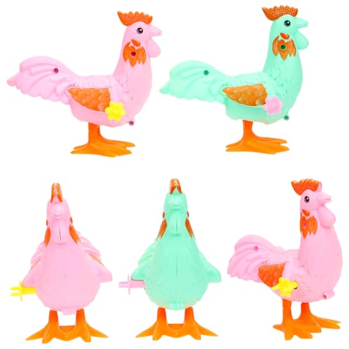 LRXIYODE 5 Stück Teiliges Interaktives Aufziehspielzeug Lustiges Huhn für Fördert Hand Augen Koordination und Fantasie Perfektes für Partys und Spiele Zufällige Farbe Zufällige Farbe von LRXIYODE