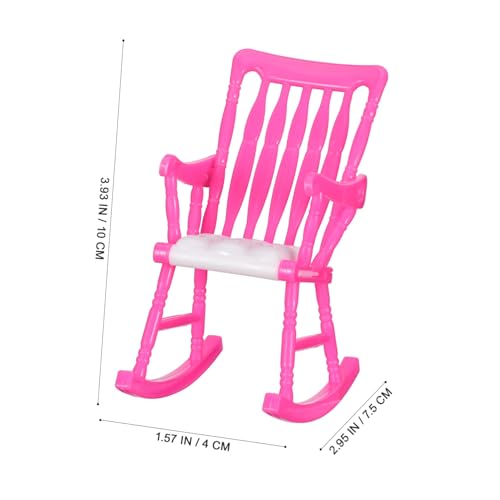 LRXIYODE 5 Stück Teiliges Mini Schaukelstuhl Puppenhaus Zubehör Kleine Rollenspiel Stühle für Dekoration in Zufallsfarben Zufällige Farbe Zufällige Farbe von LRXIYODE
