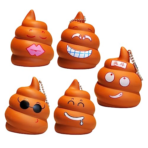 LRXIYODE 5 Stück Teiliges Poop Keychain aus Weichem PVC Lustiger Scherzanhänger Elastisches Prank für Schlüssel Rucksack Taschen und Stressabbau Gemischt LRXIYODE 5 Stück Teiliges Poop Keychain aus Weichem PVC Lustiger Scherzanhänger Elastisches Prank für Schlüssel Rucksack Taschen und Stressabbau Gemischt von LRXIYODE