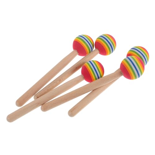 LRXIYODE 5 Stück Teiliges Schlagzeugset mit Weichen Schwammtips Leichte Holzschlägel für Kleinkinder Sicherer Percussion Stick für Musikalische Früherziehung und Motorische Entwicklung LRXIYODE 5 Stück Teiliges Schlagzeugset mit Weichen Schwammtips Leichte Holzschlägel für Kleinkinder Sicherer Percussion Stick für Musikalische Früherziehung und Motorische Entwicklung von LRXIYODE