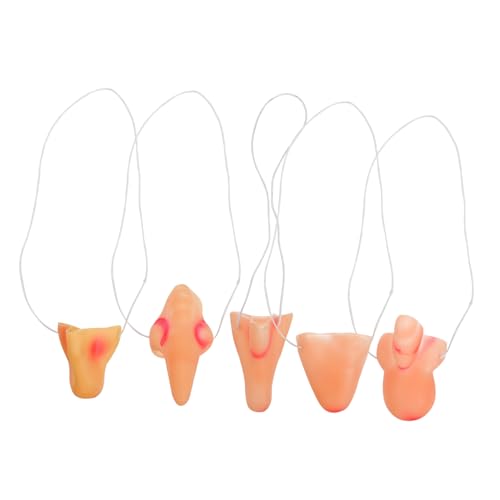 LRXIYODE 5 Stück Teiliges Vinyl Hexennasen Cosplay Accessoires Realistische Simulation Halloween Dekoration Komfortabel Sicher für Kostüm Party Geeignet von LRXIYODE