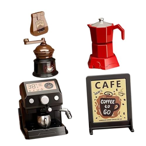 LRXIYODE 5 Stücke Mini Puppenhaus Kaffeemaschine Spielzeug Kunststoff Tiny Kaffeemaschine Modell Mini Haus Kinder Kaffeemaschine Spielzeug von LRXIYODE