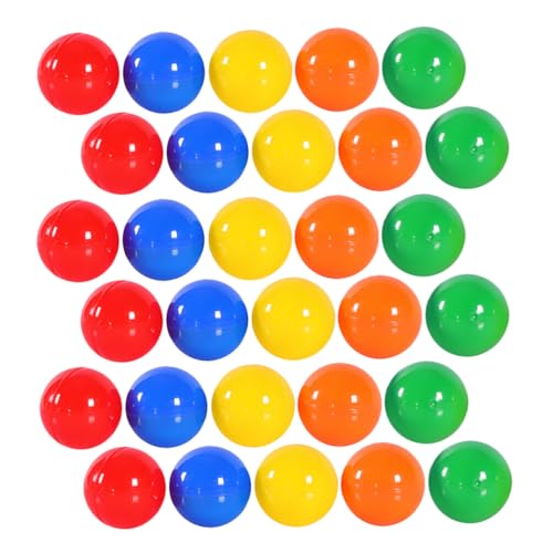 LRXIYODE 50 Stück Bunte Leichte Kunststoff lotteriekugeln zum Öffnen Kleine Hohle Raffle bälle für Partyspiele Tombola Gewinnspiele und Festveranstaltungen Wiederverwendbar und Praktisch von LRXIYODE