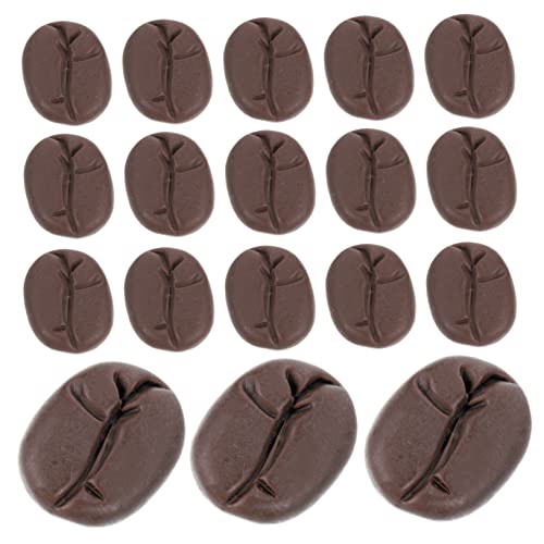 LRXIYODE 50 Stück Teiliges Künstliche Kaffeebohnen aus Resin Realistische Imitation mit Matter Oberfläche Langlebiges Spielküchen Zubehör und Restaurant Dekoration Fotorequisite für von LRXIYODE